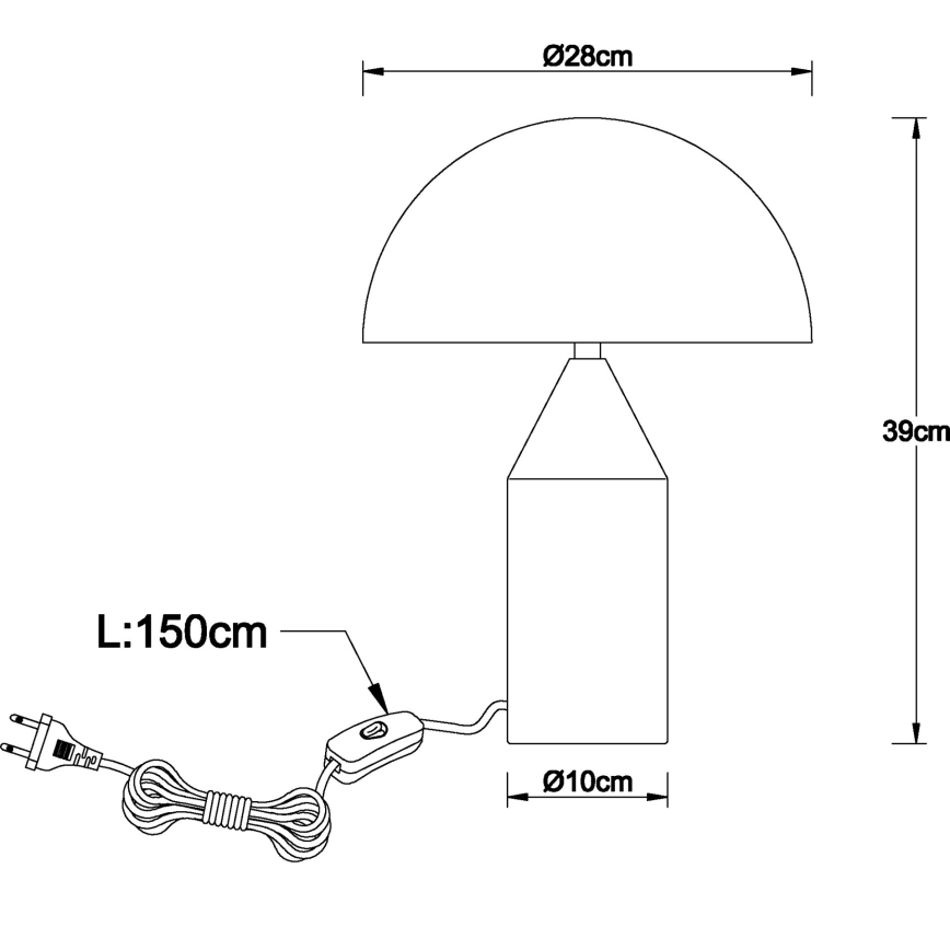 Globo - Stolna lampa 2xE27/40W/230V mesing