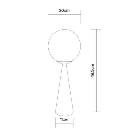 Globo - Stolna lampa 1xE27/40W/230V mesing