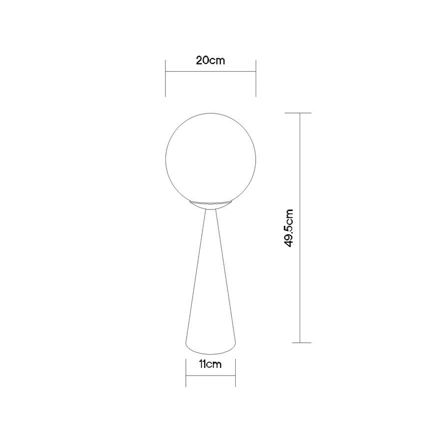 Globo - Stolna lampa 1xE27/40W/230V mesing