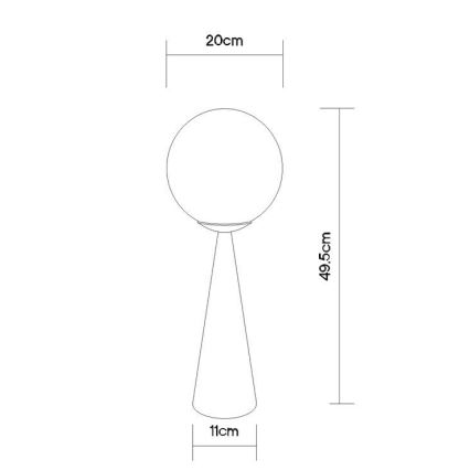 Globo - Stolna lampa 1xE27/40W/230V mat krom