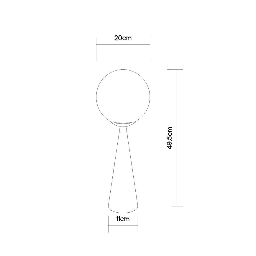 Globo - Stolna lampa 1xE27/40W/230V mat krom
