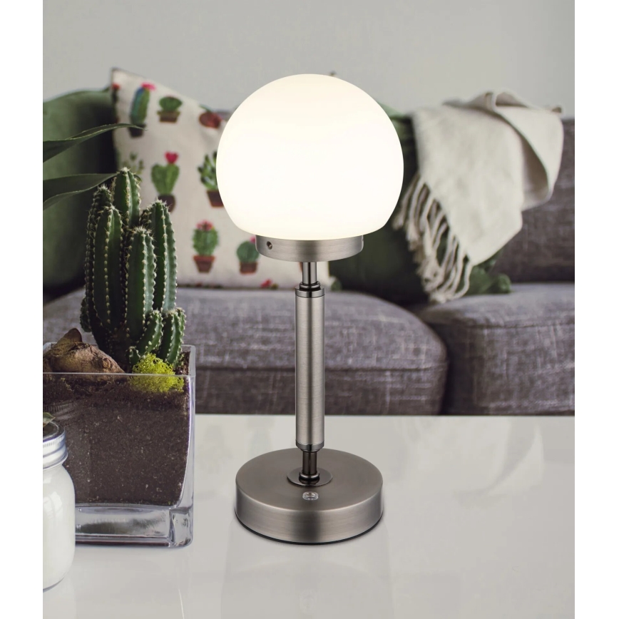 Globo - LED Prigušiva punjiva dodirna stolna lampa LED/2,5W/5V 1800mAh 2700/4000/6500K antracit