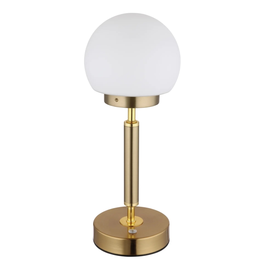 Globo - LED Prigušiva punjiva dodirna stolna lampa LED/2,5W/5V 1800mAh 2700/4000/6500K mesing