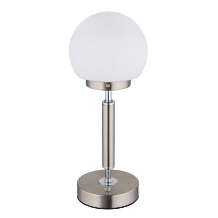 Globo - LED Prigušiva punjiva dodirna stolna lampa LED/2,5W/5V 1800mAh 2700/4000/6500K mat krom