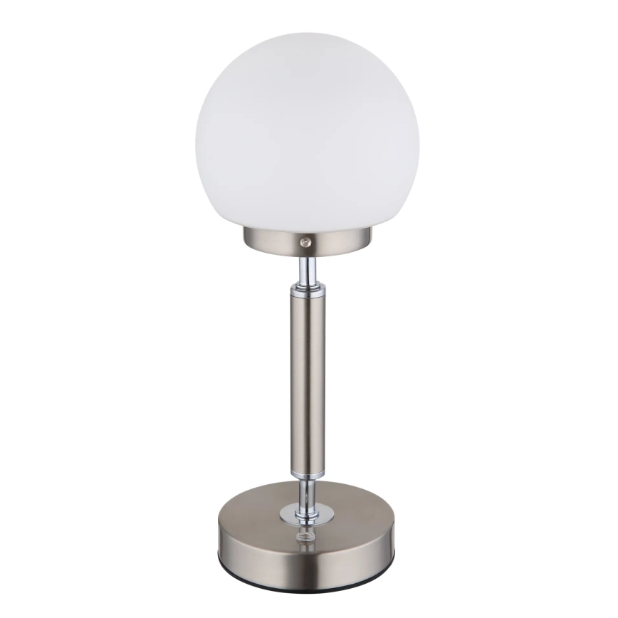 Globo - LED Prigušiva punjiva dodirna stolna lampa LED/2,5W/5V 1800mAh 2700/4000/6500K mat krom