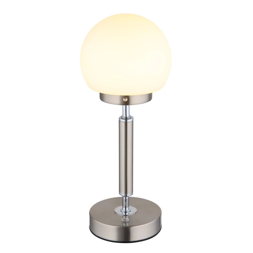 Globo - LED Prigušiva punjiva dodirna stolna lampa LED/2,5W/5V 1800mAh 2700/4000/6500K mat krom