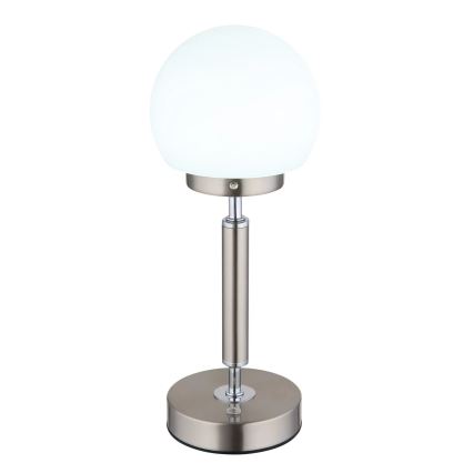Globo - LED Prigušiva punjiva dodirna stolna lampa LED/2,5W/5V 1800mAh 2700/4000/6500K mat krom