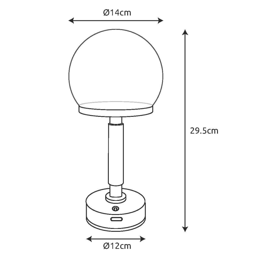 Globo - LED Prigušiva punjiva dodirna stolna lampa LED/2,5W/5V 1800mAh 2800K zelena