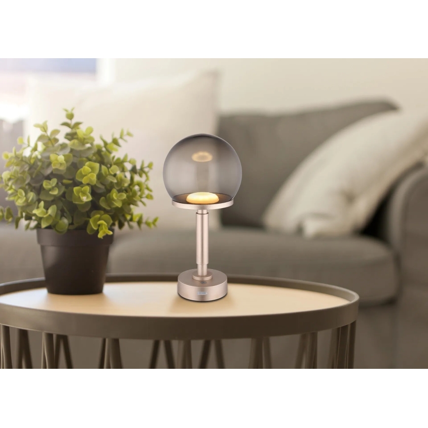 Globo - LED punjiva stolna lampa s dodirnim upravljačem, prigušivač LED/2,5W/5V 1800mAh 2700/4000/6500K ružičasto zlato