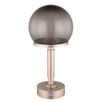 Globo - LED punjiva stolna lampa s dodirnim upravljačem, prigušivač LED/2,5W/5V 1800mAh 2700/4000/6500K ružičasto zlato