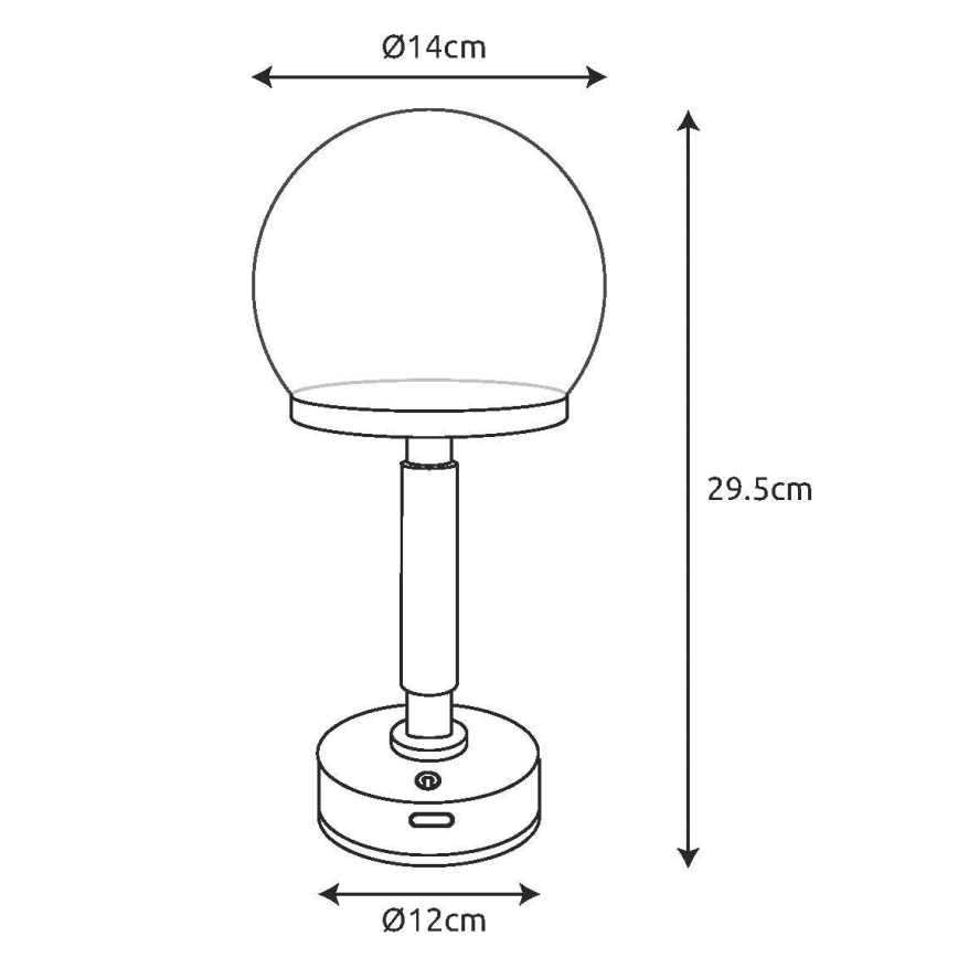 Globo - LED Prigušiva punjiva dodirna stolna lampa LED/2,5W/5V 1800mAh 2800K bijela
