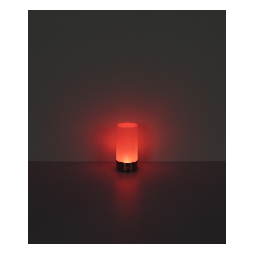 Globo - LED RGBW Prigušiva dodirna vanjska stolna lampa LED/1,8W/5V 1500 mAh IP44 mat krom
