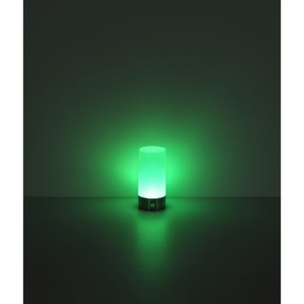 Globo - LED RGBW Prigušiva dodirna vanjska stolna lampa LED/1,8W/5V 1500 mAh IP44 mat krom