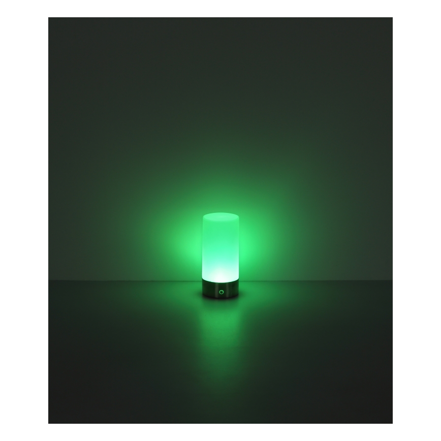 Globo - LED RGBW Prigušiva dodirna vanjska stolna lampa LED/1,8W/5V 1500 mAh IP44 mat krom