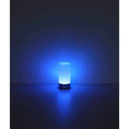 Globo - LED RGBW Prigušiva dodirna vanjska stolna lampa LED/1,8W/5V 1500 mAh IP44 mat krom