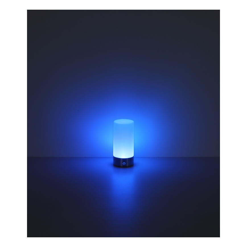 Globo - LED RGBW Prigušiva dodirna vanjska stolna lampa LED/1,8W/5V 1500 mAh IP44 mat krom