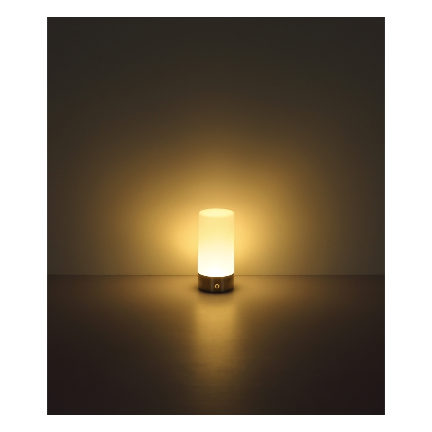 Globo - LED RGBW Prigušiva dodirna vanjska stolna lampa LED/1,8W/5V 1500 mAh IP44 mat krom