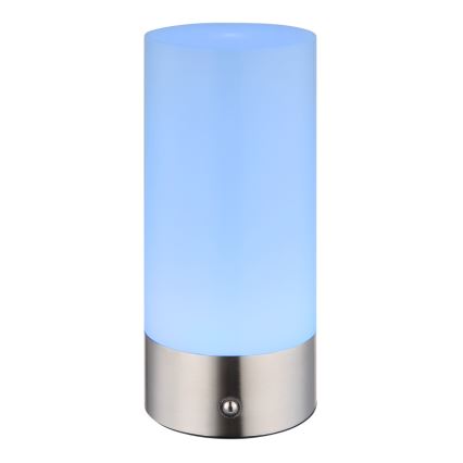 Globo - LED RGBW Prigušiva dodirna vanjska stolna lampa LED/1,8W/5V 1500 mAh IP44 mat krom