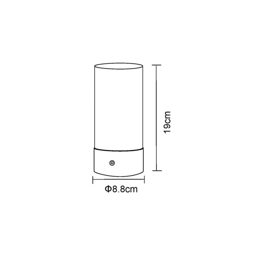 Globo - LED RGBW Prigušiva dodirna vanjska stolna lampa LED/1,8W/5V 1500 mAh IP44 mat krom