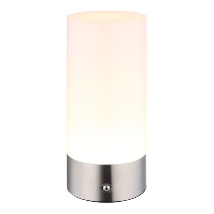 Globo - LED RGBW vanjska stolna lampa s dodirnim upravljanjem, prigušiva, LED/1,8W/5V 1500 mAh IP44 mat krom
