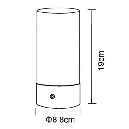 Globo - LED RGBW Prigušiva dodirna vanjska stolna lampa LED/1,8W/5V 1500 mAh crna