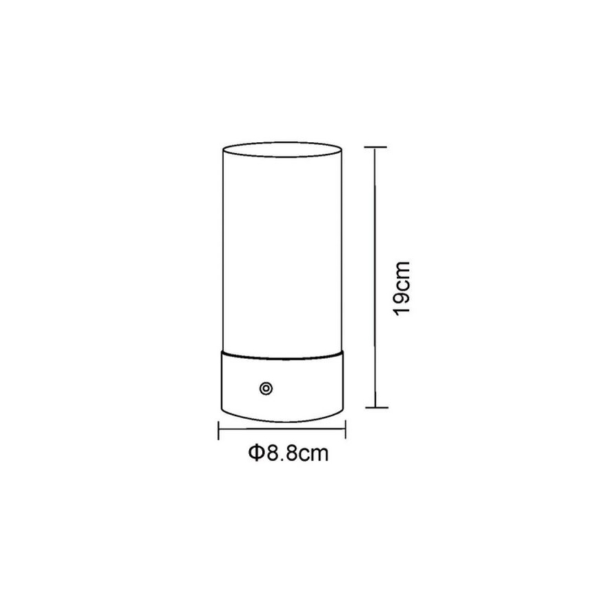Globo - LED RGBW Prigušiva dodirna vanjska stolna lampa LED/1,8W/5V 1500 mAh crna