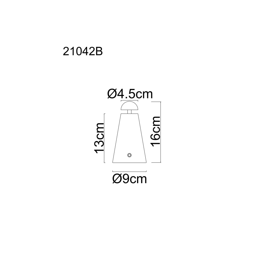 Globo - LED punjiva stolna lampa s dodirnim prigušivačem LED/1,2W/5V 1200 mAh 2700/4500/6000K