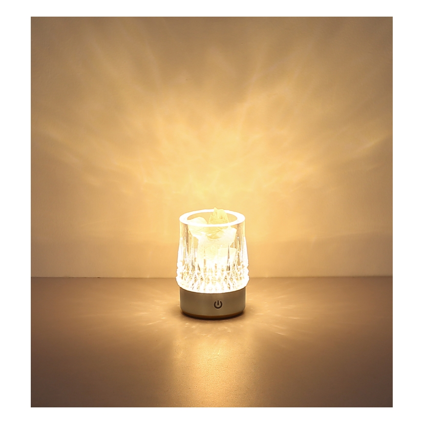 Globo - LED stolna lampa s dodirnim prigušivanjem LED/1W/5V 3000K 1200 mAh srebrna