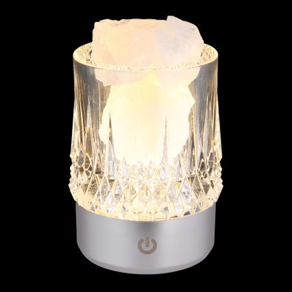 Globo - LED stolna lampa s dodirnim prigušivanjem LED/1W/5V 3000K 1200 mAh srebrna