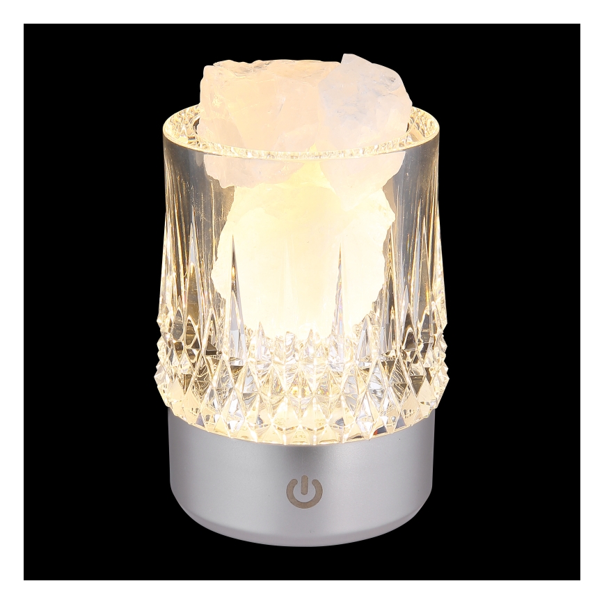 Globo - LED stolna lampa s dodirnim prigušivanjem LED/1W/5V 3000K 1200 mAh srebrna
