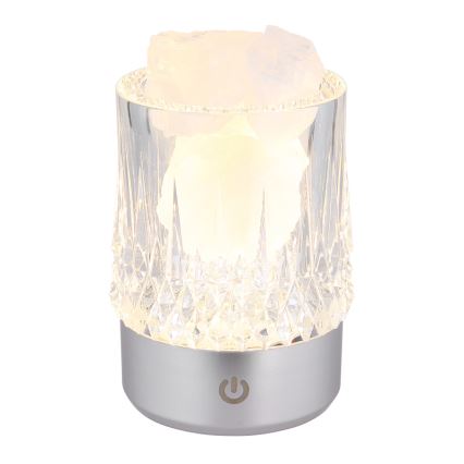 Globo - LED stolna lampa s dodirnim prigušivanjem LED/1W/5V 3000K 1200 mAh srebrna