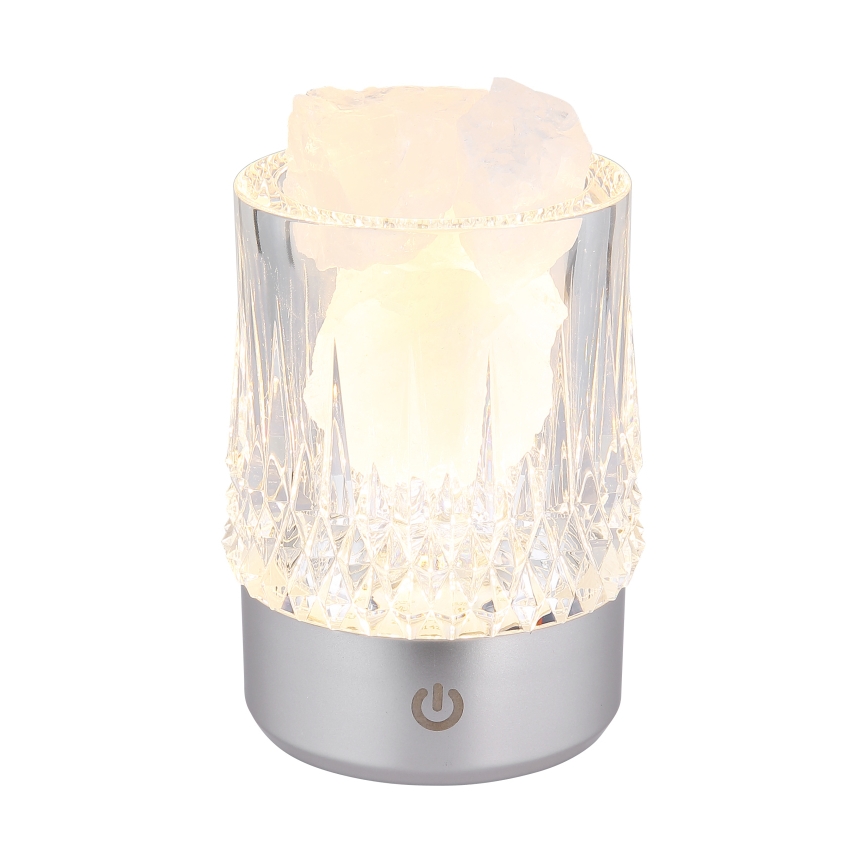 Globo - LED stolna lampa s dodirnim prigušivanjem LED/1W/5V 3000K 1200 mAh srebrna