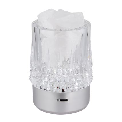 Globo - LED stolna lampa s dodirnim prigušivanjem LED/1W/5V 3000K 1200 mAh srebrna