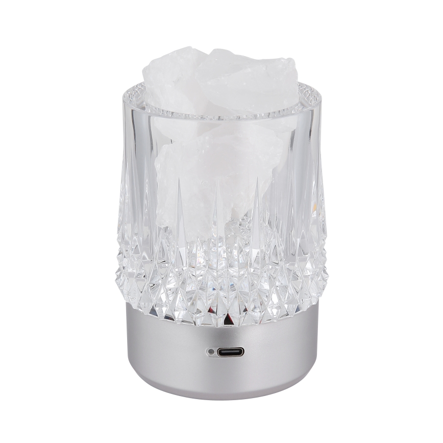 Globo - LED stolna lampa s dodirnim prigušivanjem LED/1W/5V 3000K 1200 mAh srebrna
