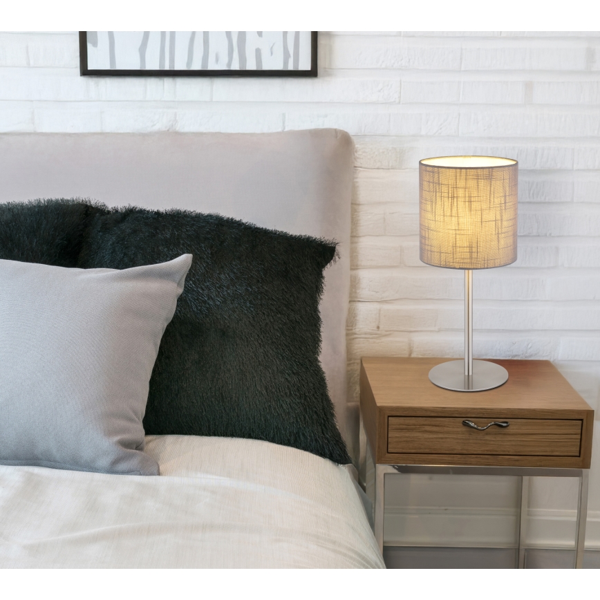 Globo - Stolna lampa 1xE27/40W/230V siva