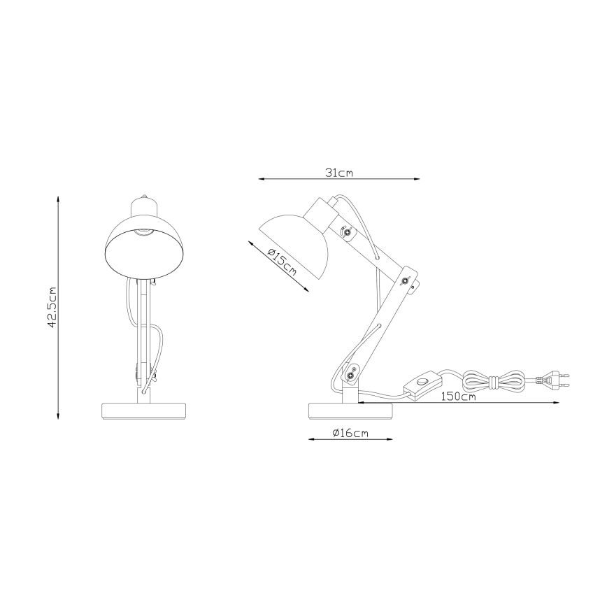 Globo - Stolna lampa 1xE27/40W/230V bukva