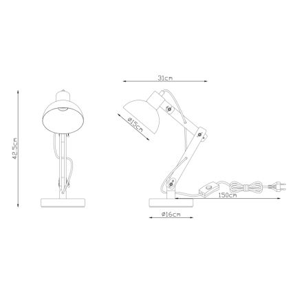 Globo - Stolna lampa 1xE27/40W/230V bukva