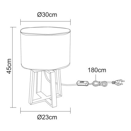 Globo - Stolna lampa 1xE14/40W/230V bijela