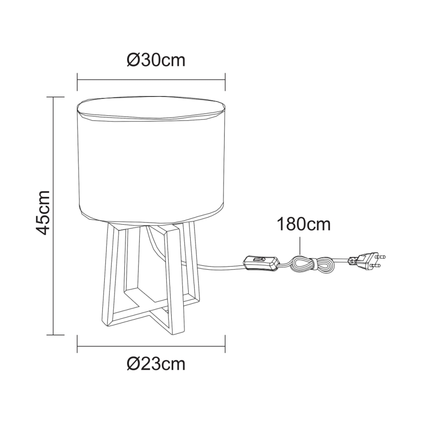 Globo - Stolna lampa 1xE14/40W/230V bijela