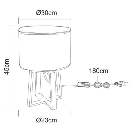 Globo - Stolna lampa 1xE14/40W/230V crna