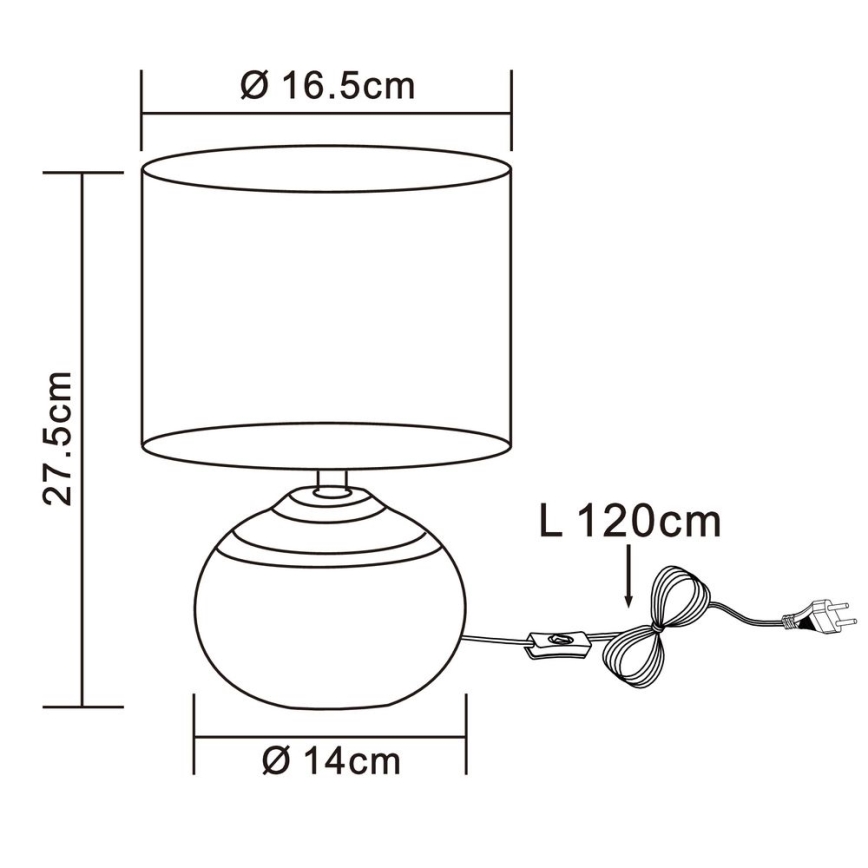 Globo - Stolna lampa 1xE14/40W/230V bež/keramika