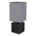 Globo 21628ALU - Stolna lampa VALENTINO 1xE27/7W/230V crna/antracit