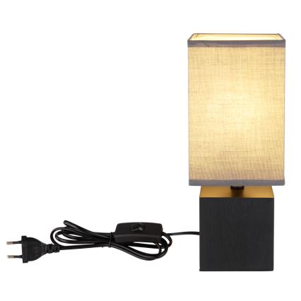 Globo 21628ALU - Stolna lampa VALENTINO 1xE27/7W/230V crna/antracit