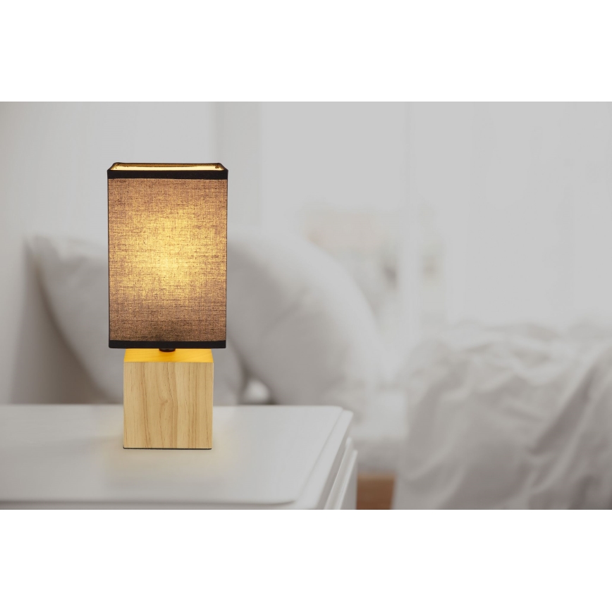 Globo - Stolna lampa 1xE27/7W/230V crna/smeđa
