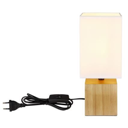 Globo - Stolna lampa 1xE27/7W/230V bijela/smeđa