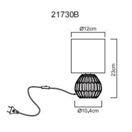 Globo - Stolna lampa 1xE14/40W/230V plava