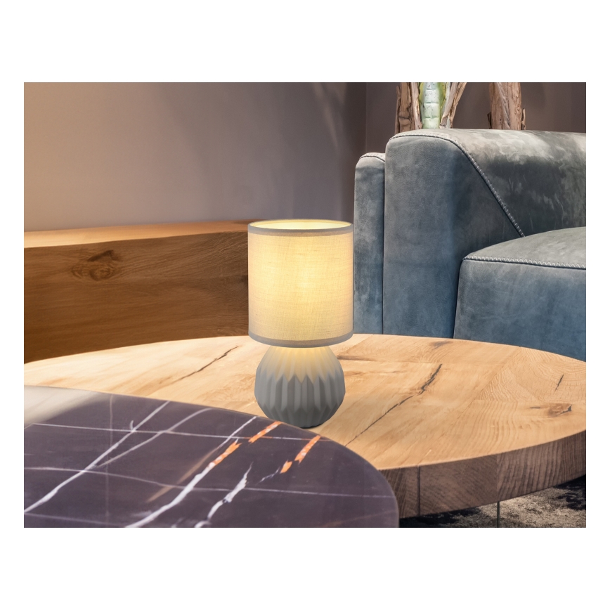 Globo - Stolna lampa 1xE14/40W/230V siva