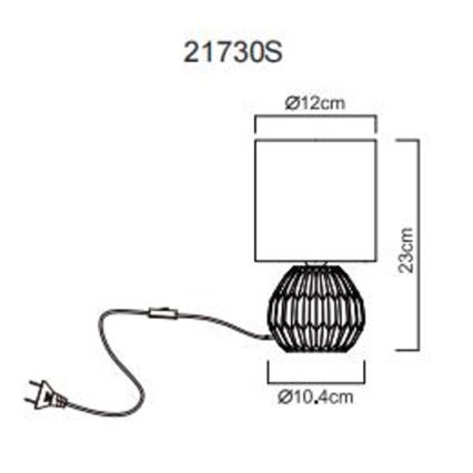 Globo - Stolna lampa 1xE14/40W/230V crna