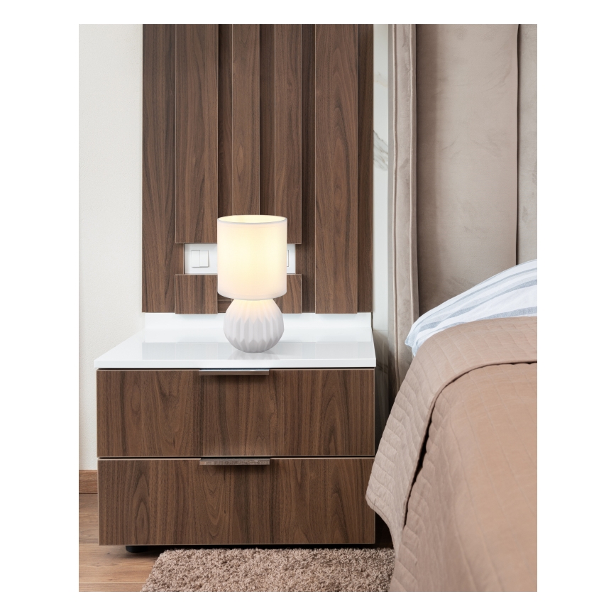Globo - Stolna lampa 1xE14/40W/230V bijela