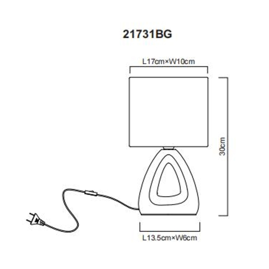 Globo - Stolna lampa 1xE14/40W/230V zelena
